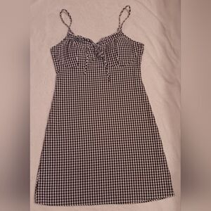 No Boundaries Juniors Black and White Plaid Gingham Dress, Size: S(3-5)